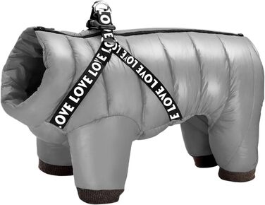 Зимовий теплий водонепроникний теплий зимовий одяг для собак маленьких та середніх порід, для Французького бульдога, Чихуахуа (Чорний, 14)