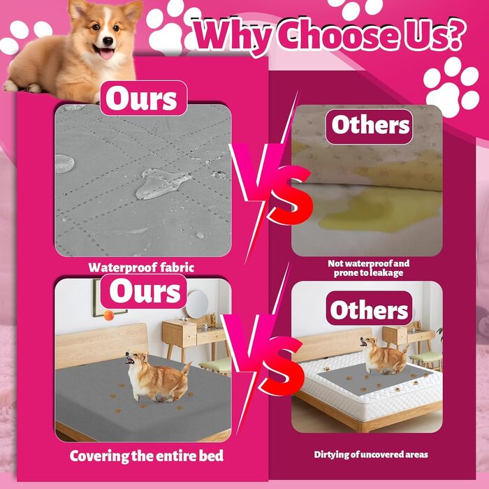 Водонепроникний килимок для собак, 97x190 см, неслизький, для дому, авто, софи та ліжка