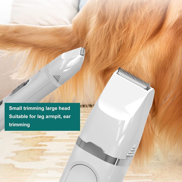 Набір для догляду за собакою: машинка для стрижки, 4 насадки, тиха, бездротова, акумуляторна, тример для лап, набір для собак, котів та інших тварин