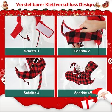 Костюм Санти для собак та котів, преміум якість, розмір S (XXL, обхват шиї 52-65 см, обхват грудей 61-82 см), в клітинку