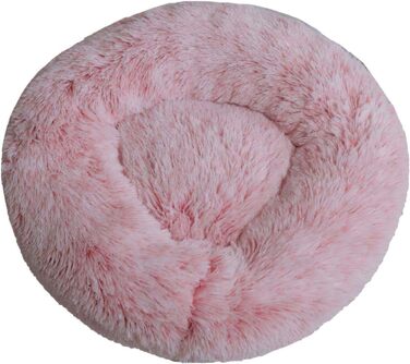М'яке ліжко-подушка у вигляді пончика для собак та котів, рожевого кольору (XL 70см)