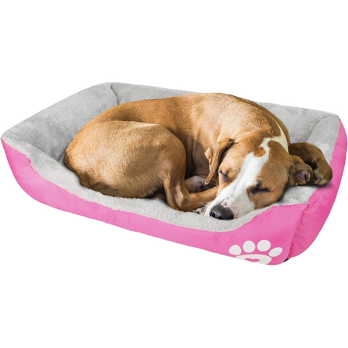 Ліжко для собак Lucky 60см - м'яке, миється, для собак та котів (рожеве)