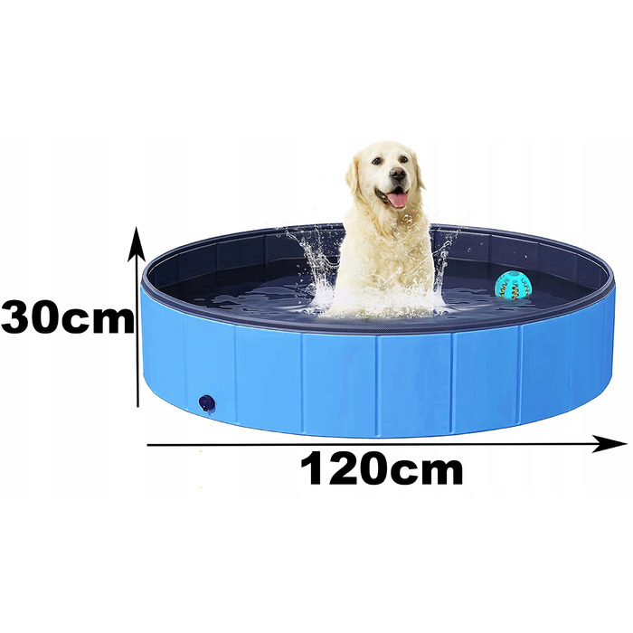 Великий міцний садовий басейн для собак XXL