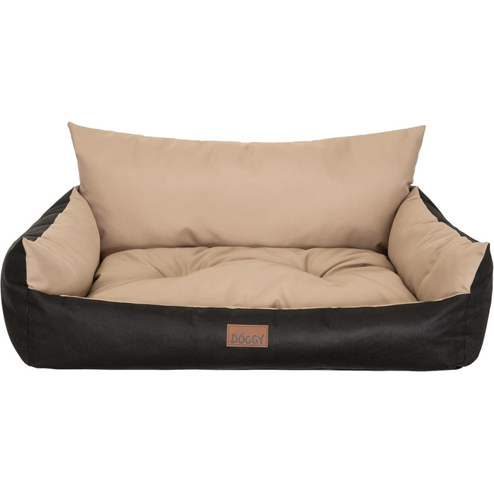 Лягушка для собак - лежанка для маленьких, середніх та великих собак - лежанка для домашніх тварин - собаче ліжко - матрац для собак - лежанка для тварин - розмір 64x49 см - бежевий