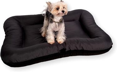 Ліжко для собак 4L Textil KLEO - великі породи, XL (130x110 см), чорний колір, з блискавкою, миється