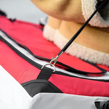 Візок для тварин PawHut 2-в-1: для собак, котів та дітей, з люлькою, червоний