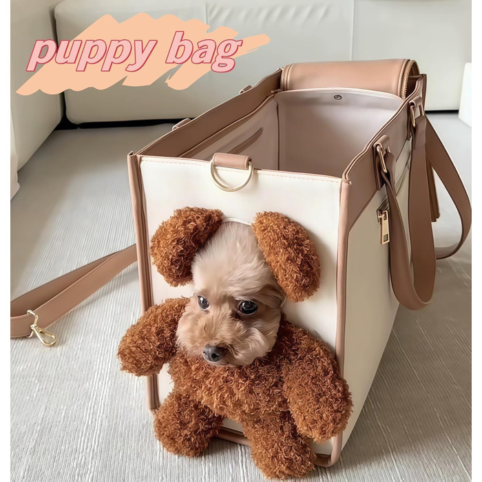 Сучасна сумка-переноска для собак, штучна шкіра, практична переноска для малих та середніх собак та котів, сумка для цуценят, стильна сумка-переноска для прогулянок та подорожей