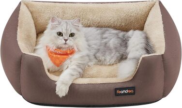 Кіжувалка для собак Feandrea, корзина з ортопедичною подушкою, коричнева PGW001Z, 60 x 50 x 20 см