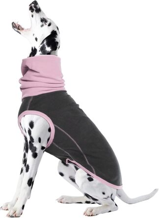 Пуловер для собак IECOii: теплий флісовий пуловер, сорочка, жилетка для собак, сірий колір, розмір L (обхват грудей 48 см)