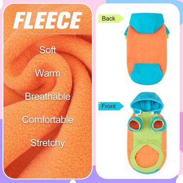 Теплий плед-жилет для собак BeautyZoo: флісова жилетка, тепла куртка для маленьких, середніх порід, з кільцем для повідка, зимовий дизайн (білий буффало-карто)