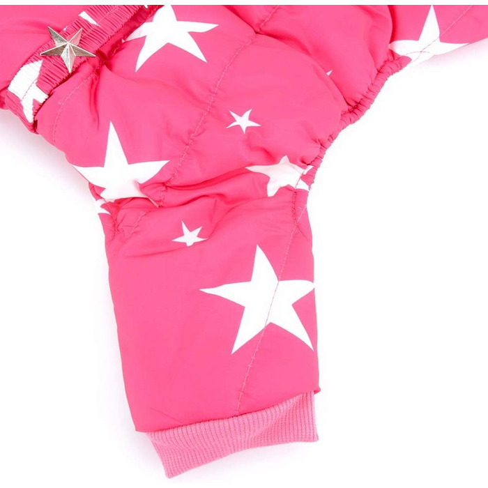 Зуєна - зимовий теплий куртка для собак маленьких порід з капюшоном, флісовою підкладкою та зірковим ремінцем. Водонепроникний костюм для собак, теплий одяг для собак, капюшон, пуловер, комбінезон для котів, цуценят, чихуахуа. Розмір L (XL, спина: 35 см; 