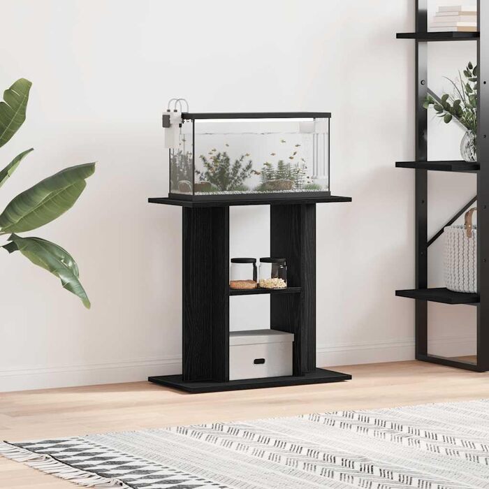 Підставка для акваріума vidaXL, чорний дуб, 60 x 30 x 60 см, деревоподібний матеріал