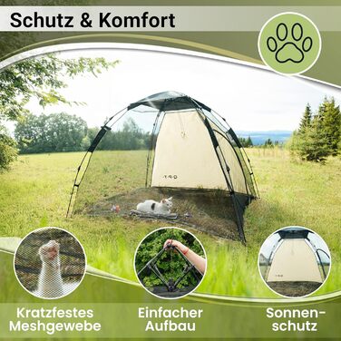 Набір для вигулу цуценят/котів на вулиці, великий вольєр для собак та котів, розкладний вольєр з міцної сітки, знімний сонцезахист, система Pop-up