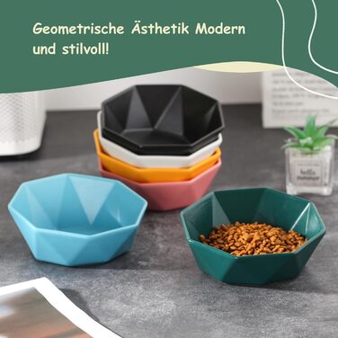 Керамічна годівниця для котів та собак на підставці, похила, зелена