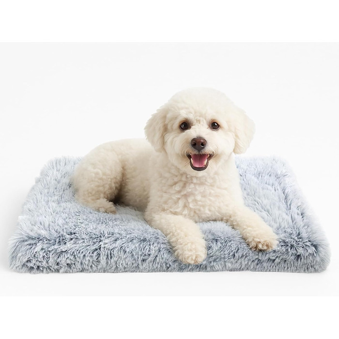 Ортопедичне ліжко для собак DONWEI, м'яке, з плюшем, 75x50x6 см, сірий колір