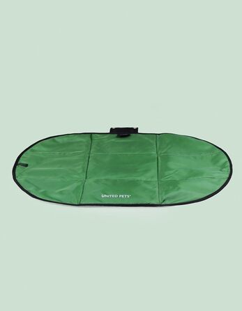 Килимок для собак United Pets Lazy Dog Mat – портативне лежання для собак, складний, для ресторану та подорожей, легкий, чорний/зелений