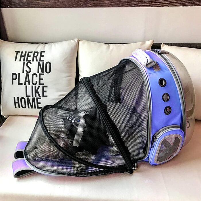 Транспортна переноска для котів Transportbox Katze – складана переноска для котів та маленьких собак, блакитна