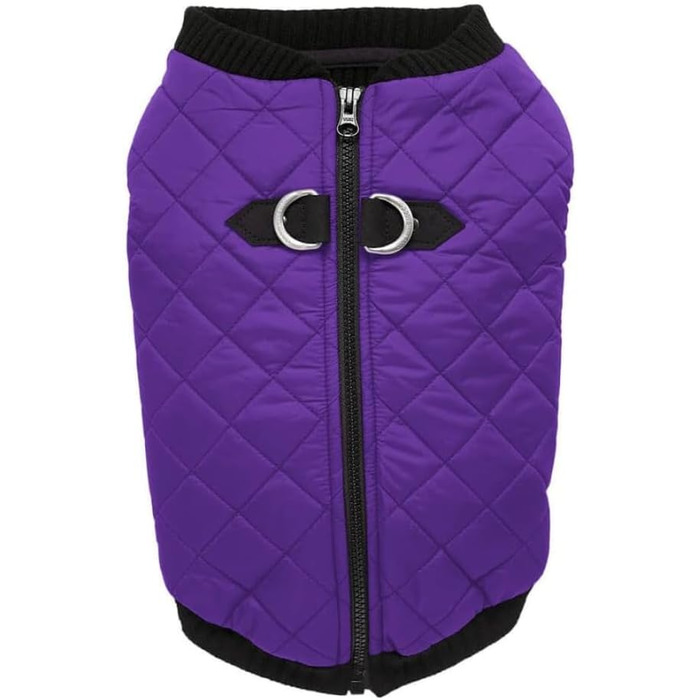 Жилет для собак Gooby Modische, степеневий, з еластичною зоною грудей, ромбовий візерунок, фіолетовий, X-Large (~59 см)