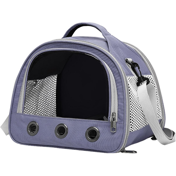 Переносна сумка-переноска для птахів Vogeltransport - Легка, дихаюча сумка для папуг, хом'яків та інших дрібних тварин, фіолетового кольору