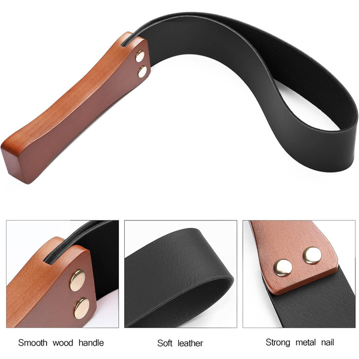 Спіральна косарка для коней BAVIHOR, 48,2 см, з антиковзним дерев'яним руків'ям, чорна