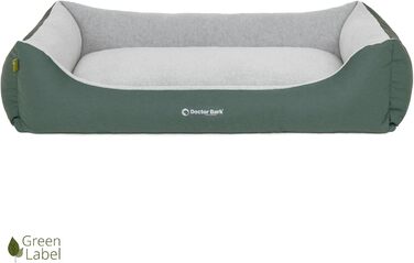 Крісло-лежанка для собак Doctor Bark GreenLabel XL (110x85 см) - Зелене, миється, з м'якого флусу