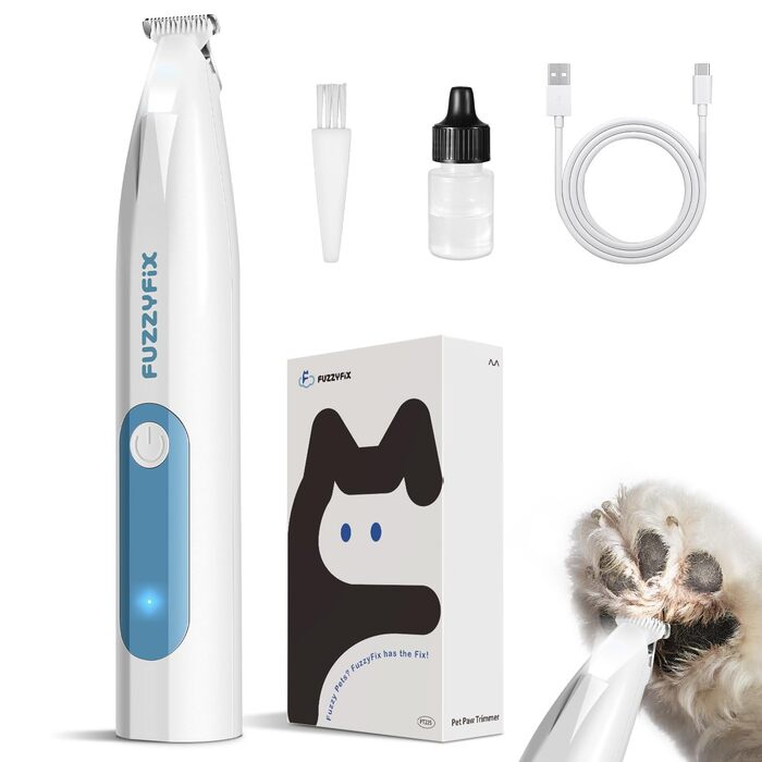 Професійна машинка для стрижки собак FuzzyFix, 2 швидкості, ергономічний дизайн, для собак та котів, для густого, довгого та кучерявого хутра (фіолетова)