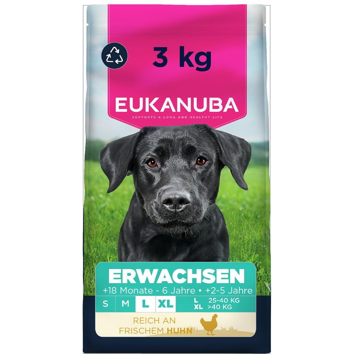 Сухий корм для собак великих порід Eukanuba Adult з куркою, преміум-клас, 15 кг