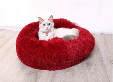 Крісло-ліжко для собак Deluxe, L, червоне (70 см), знімний чохол, для маленьких, середніх та великих собак