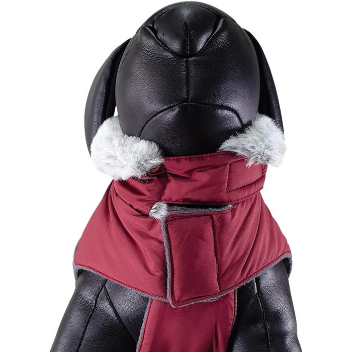 Ноббі ALVA - теплий халат для собак, червоний, 26 см