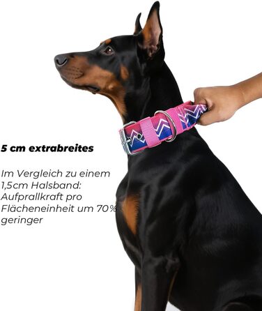 Нашийник Kontroll Premium NeckShield для собак - 5 см, з посиленим амортизуючим вкладишем, сертифікована безпека SGS, захист для великих та дуже великих собак, зелений (58-66 см, Zuckerwelle)