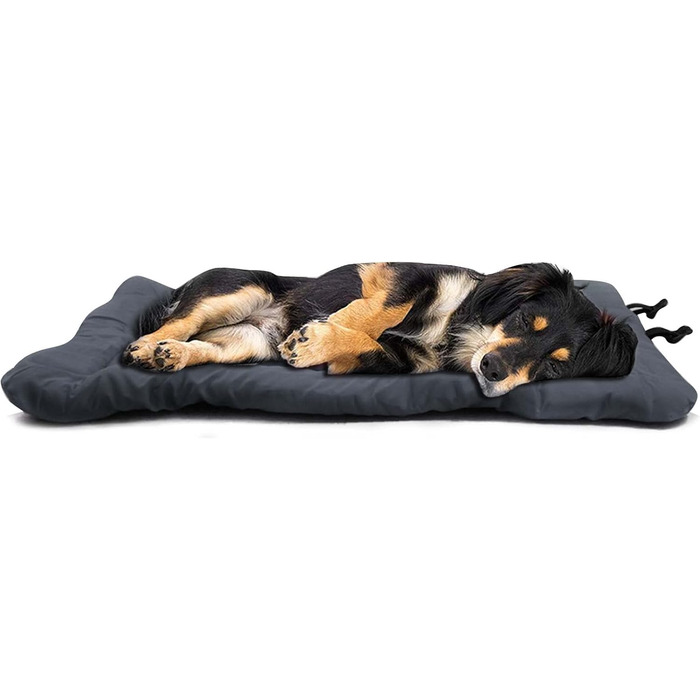 Килимок для собак, лежанка для тварин, портативна матрацна підстилка, водонепроникна, 90х60 см (Сірий). Підходить для маленьких, середніх та великих собак, для подорожей, кемпінгу, машини, переноски, дивана та підлоги.