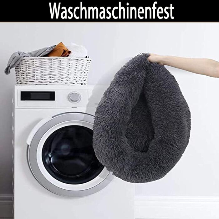 Ортопедичне ліжко для собак XL/XXL: м'яке, кукурудзяне, овальне, антистрес, для великих та середніх собак, темно-сіре