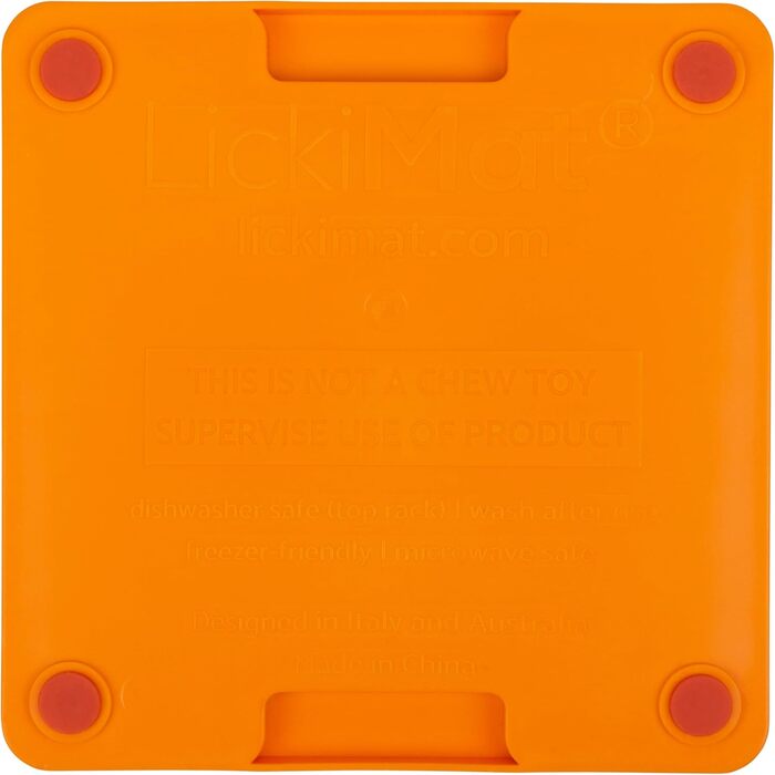 Килимок для собак LICKIMAT Mini Tuff: повільне годування, розвага та зменшення тривоги, рожевий/оранжевий, LM913X
