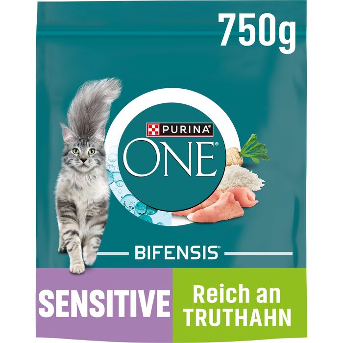 Корм для котів PURINA ONE BIFENSIS Sensitive з індиком для чутливого травлення, 6 x 1.4 кг