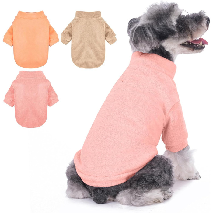 Теплий пуловер для собак GYALAPERI, 3 шт. (XXS, Lt. блакитний + оливковий + коричневий)