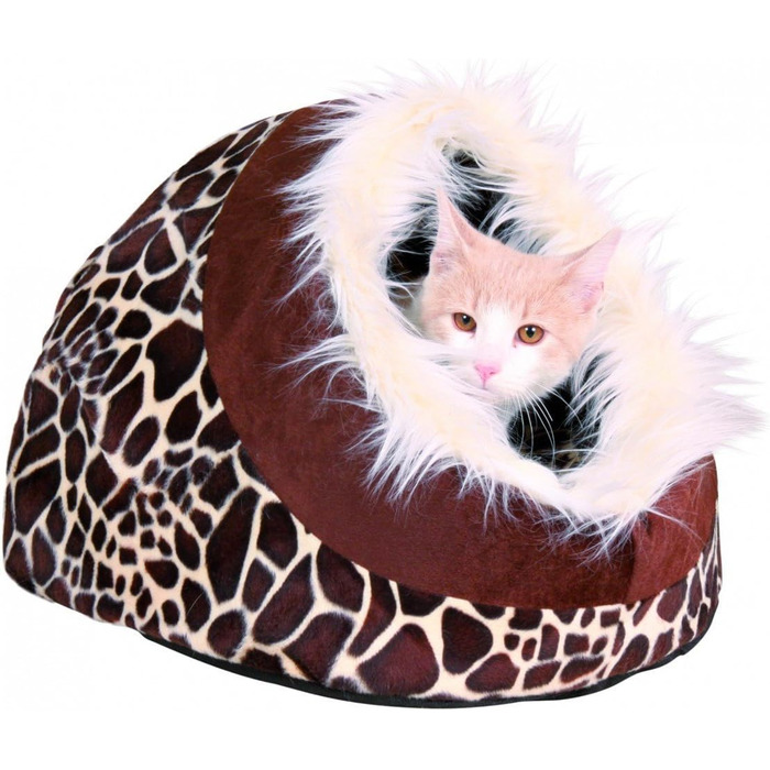 Будиночок-лежанка для котів Trixie Minou 35×26×41 см, з принтом жирафи