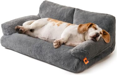М'яке ліжко для котів та собак MeWoofun, сірого кольору, 85x65x29 см