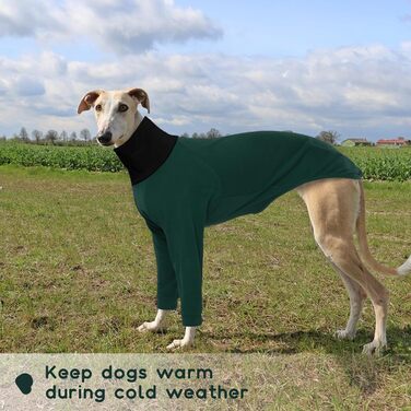 Теплий плед для Whippet, Greyhound: флісовий халат, одяг для собак, піжама (Оливковий, S)