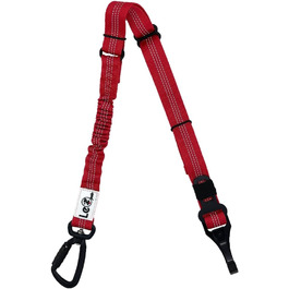 Автомобільний повідок для собак LeoPets: безпечний, регульований, для всіх розмірів (30-90 см), з карабіном та світловідбиваючими елементами (червоний)