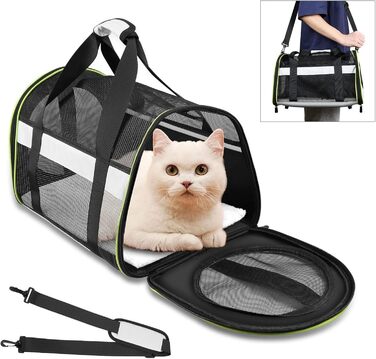 Транспортна сумка для домашніх тварин Cloimei Premium 600D Nylon, сіра, для котів та собак, 17 x 11 x 11 см