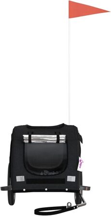 Причіп для велосипеда, переноска для собак, чорний, Oxford-тканина та метал