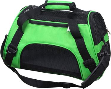 Транспортна сумка для котів та собак Levoberg, 47x30x23 см, зелена, M