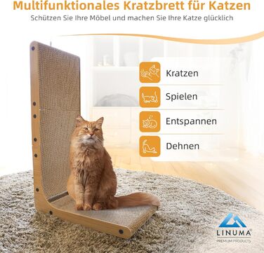 Кігтеточка для котів 68 см: велика, з картону, XXL, ліжко, ковдра та меблі для котів