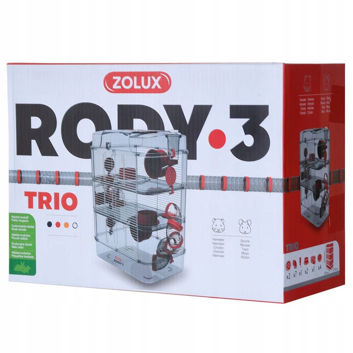 Клітка для хом'яка ZOLUX RODY3 TRIO, червона
