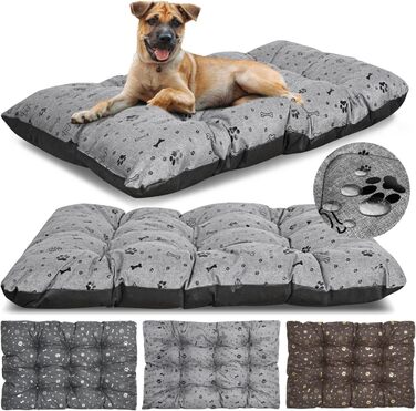 Крісло-ліжко для собак King Dog XL (120x80 см, сірий) - Водонепроникне, миється, з оксфордської тканини