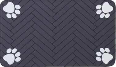Килимок для годування собак та котів, суперпоглинаючий, неслизький, швидковисихаючий, легко миється (Темно-сірий, 40x60 см)