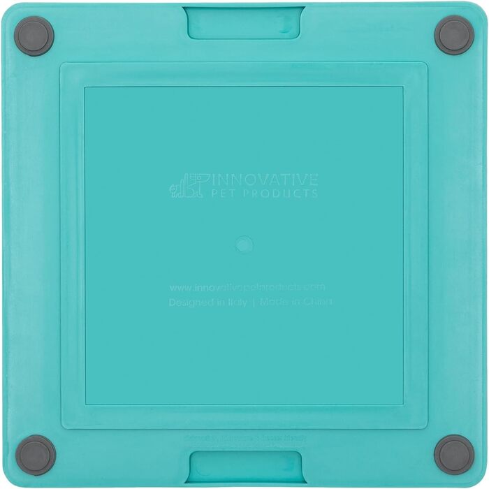 LickiMat Buddy Deluxe: килимок для ласощів для собак та котів, 20x20 см, колір: блакитний, 1 шт.