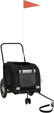 Навісник для собак Robuster на велосипед - чорний, 122x52x53 см, з PVC-покриттям, для малих собак та котів