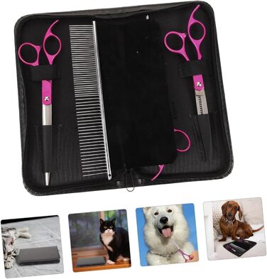 Набір професійних ножиць для грумінгу собак Supvox з гребінцем: для стрижки та догляду за шерстю. Нержавіюча сталь, легко миються.