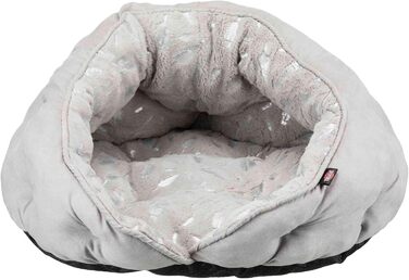 Кукурудзяна лежанка для кота TRIXIE Kuschelhöhle Feder, сіра, L, 30 x 65 x 60 см